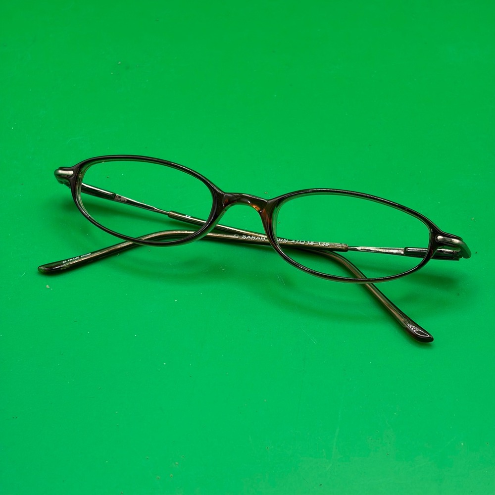 Candies Sarah Womens Dark Brown Oval Eyeglasses Frames 47-18-135 Spring Hinge